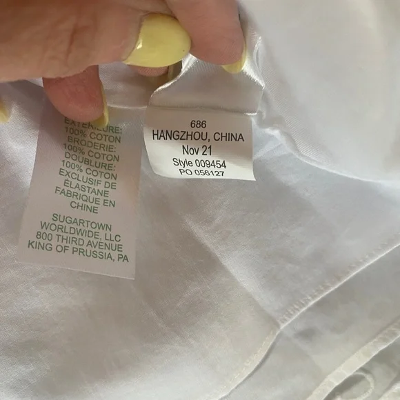 Lilly Pulitzer Taviana Long Sleeve Eyelet Dress, Sz. 12, White, EUC! - Picture 5 of 7